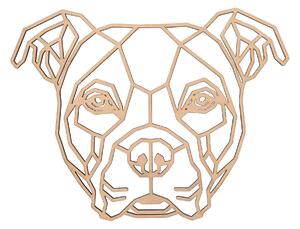 AtmoWood Lesena geometrijska slika - Staffordshire bull terier 30 cm Barva:: Přírodní