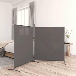 VidaXL Paravan 2-delni antracit 348x180 cm blago