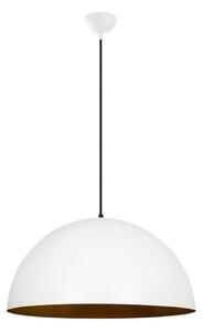 Bela viseča svetilka s kovinskim senčilom ø 60 cm Sivani – Opviq lights