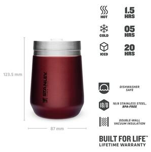 Bordo rdeč termo lonček 290 ml – Stanley