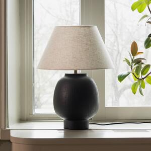 Globen Lighting namizna svetilka Lorenzo, črna, višina 46 cm, keramika, Črna, Dnevna soba / jedilnica, Keramika, Skandinavski