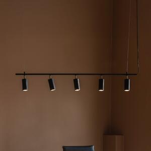 Globen Lighting viseča svetilka Hubble 5, črna, dolžina 130 cm, 3 žarnice, zatemnjen, Črna, Dnevna soba / jedilnica, Aluminij, Skandinavski