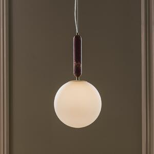Globen Lighting viseča svetilka Torrano, rdeča, Ø 30 cm, marmor, zatemnjen, Rdeča, Dnevna soba / jedilnica, Marmor, Skandinavski
