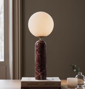 Globen Lighting namizna svetilka Torrano, rdeča, višina 53 cm, marmor, Rdeča, Dnevna soba / jedilnica, Marmor, Skandinavski