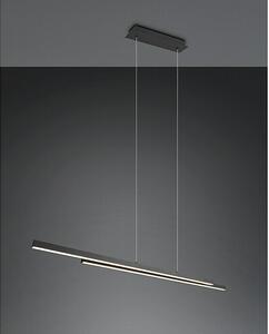 Reality Leuchten LED viseča svetilka Odio (22 W, Do x Š x V: 8,5 x 110 x 150 cm, Črna, Toplo bela)