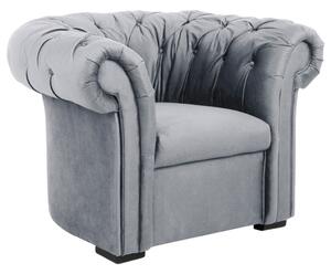 CHESTERFIELD FOTELJ, siva tekstil