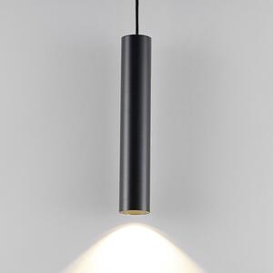 Deko-Light Obesna svetilka CAN, črna, višina 35 cm, Ø 6 kovina, GU10, zatemnjen, Črna, Dnevna soba / jedilnica, Aluminij
