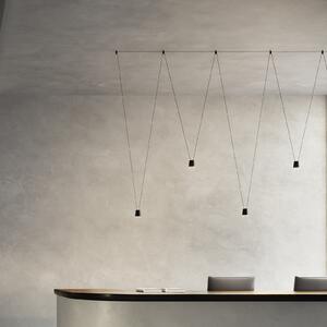 Kdln LED-obesna svetilka Sling, 2.700 K, 1-fl., črna, zatemnjen, Črna, Dnevna soba / jedilnica, Aluminij, Dizajn