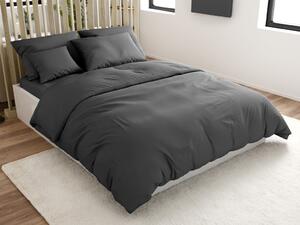 Bombažna posteljnina LUX temno siva hotelski žep Dimenzije posteljnine: 70 x 90 cm | 140 x 200 cm
