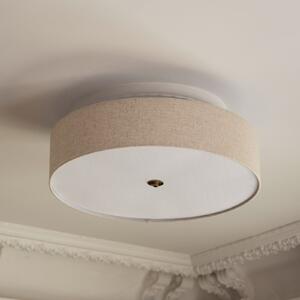 Globen Lighting stropna svetilka Noah, premer 65 cm, bež, zatemnjen, Bež, Dnevna soba / jedilnica, Tkanine / tekstil, Skandinavski