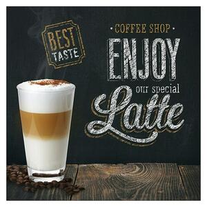 Steklena slika (Enjoy Latte, Š x V: 20 x 20 cm)