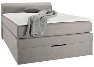 Mömax Postelja Boxspring Flexi 2, Siva, 140x200