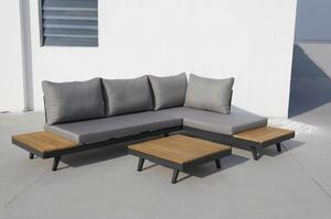 Gardenson Lounge Garnitura Naxos, Antracit, 3-Delni Set