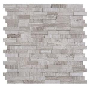 Samolepilni mozaik SAM 4NM12 (30,5 x 30,5 cm, Siva/Bela, Mat)