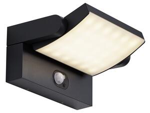Zunanja stenska svetilka črna vklj. LED IP54 s senzorjem gibanja Solar - Judge