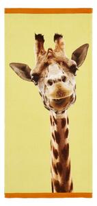 Rumena bombažna brisača za na plažo 76x160 cm Giraffe – Catherine Lansfield