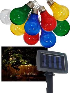 LED Solarna zunanja veriga 10xLED/1,2V 2,2 m IP44 multicolor