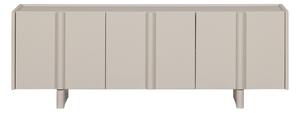 Svetlo siva TV omarica iz masivnega bora 152x53x46 cm Basu – WOOOD