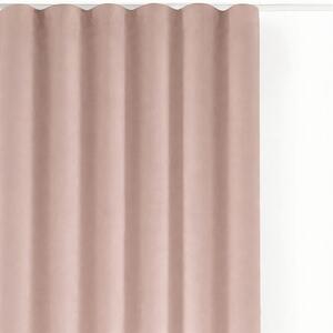 Svetlo rožnata žametna zavesa za delno zatemnitev 200x250 cm Velto – Filumi