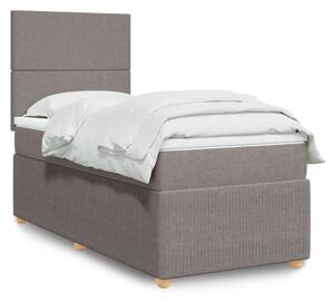 VidaXL Box spring postelja z vzmetnico taupe 80x200 cm blago