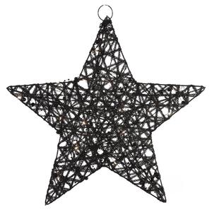 Božična dekoracija zvezda STARIELLE z LED osvetlitvijo 40 cm, črna