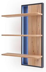 STENSKI REGAL 70/105/25 cm antracit, barve hrasta