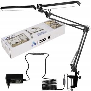 Alu. 230V 168 LED gibljiva dvojna namizna svetilka črna