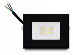 LED 10W reflektor črn flat 6500K IP66
