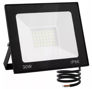 LED 30W reflektor črn flat 6500K IP66