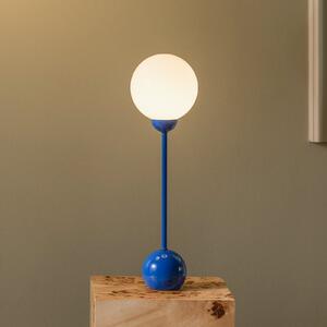 Globen Lighting namizna svetilka Ripley, modra, višina 52 cm, železo/steklo, Modra, Dnevna soba / jedilnica, Kovina, Dizajn