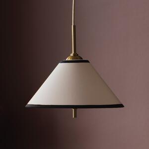 Globen Lighting viseča svetilka IRIS 25, krem barve, premer 25 cm, zatemnjen, Bež, Dnevna soba / jedilnica, Tkanine / tekstil, Skandinavski