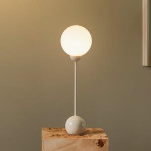 Globen Lighting namizna svetilka Ripley, bež, višina 52 cm, železo/steklo, Bež, Dnevna soba / jedilnica, Kovina, Dizajn