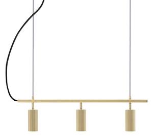 Globen Lighting viseča svetilka Hubble 3, medenina, dolžina 75 cm, 3 žarnice, zatemnjen, Zlata / medeninasta, Dnevna soba / jedilnica, Aluminij, Skandinavski