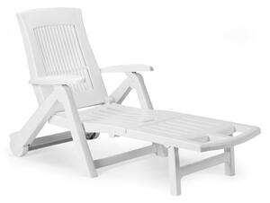 Vrtni ležalnik ZIRCONE, 72×195×101 cm, bela I.P.A.E-Progarden