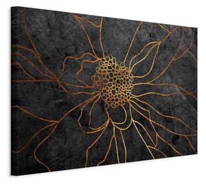Artgeist Slika Na Platnu Flower In Gold