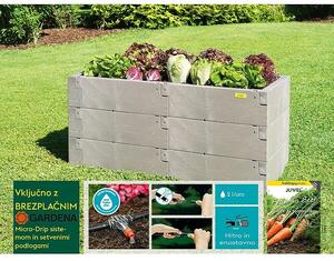 Juwel Visoka greda Timber z Gardena namakalnim sistemom Microdrip (130 x 60 x 60 cm, Plastika, Siva)