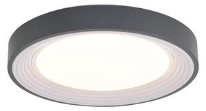 Sodobna stropna svetilka siva z belo 38 cm vklj. LED zatemnitev - Kanton