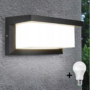 LED Zunanja svetilka z žarnico s senzorjem za mrak NEELY 1xE27/9W/230V IP54