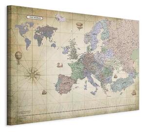Artgeist Slika Na Platnu Map Of Europe