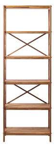 Regal iz masivnega hrasta v naravni barvi 70x198 cm X-Shelf – Unique Furniture