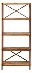 Regal iz masivnega hrasta v naravni barvi 70x161 cm X-Shelf – Unique Furniture