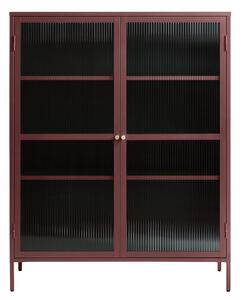 Rdeča kovinska vitrina 111x140 cm Bronco – Unique Furniture