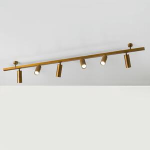 Cremasco Stropna svetilka 7535, patinirana medenina, 6 žarometov, GU10, zatemnjen, Bronasta / starinska medenina, Dnevna soba / jedilnica, Medenina, Sodobni