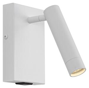 Moderna stenska svetilka bela nastavljiva z USB-C - Croft