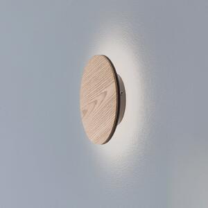 Argon Orios LED stensko svetilo, les, Ø 20 cm, posredna distribucija, Les, Dnevna soba / jedilnica, Les, Sodobni