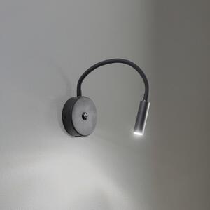 TK Lighting Stenna svetilka Lagos USB, 27 cm, črna, za branje, G9, Črna, spalnica, Kovina, Sodobni, Stenska vtičnica spodaj