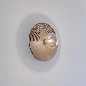 TK Lighting Stenna svetilka Lunar, bela/barva lesa, Ø 30 cm, G9, zatemnjen, Les, Dnevna soba / jedilnica, Les, Sodobni