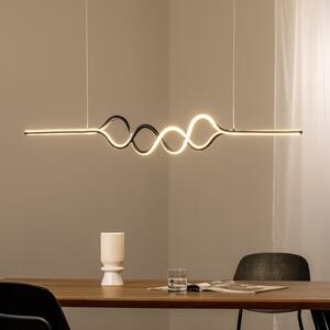 Milagro Lighting LED viseča svetilka Ancona, kovina, zlata/črna, 4.000 K, Zlata / medeninasta, Dnevna soba / jedilnica, Kovina, Sodobni