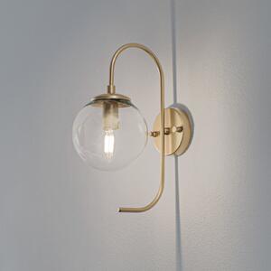 Opviq Stenna svetilka Jewel, zlata, steklo, višina 36 cm, E14, zatemnjen, Zlata / medeninasta, Dnevna soba / jedilnica, Steklo, Globus