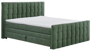POSTELJA BOXSPRING 180 cm x 200 cm , tekstil, leseni material olivno zelena